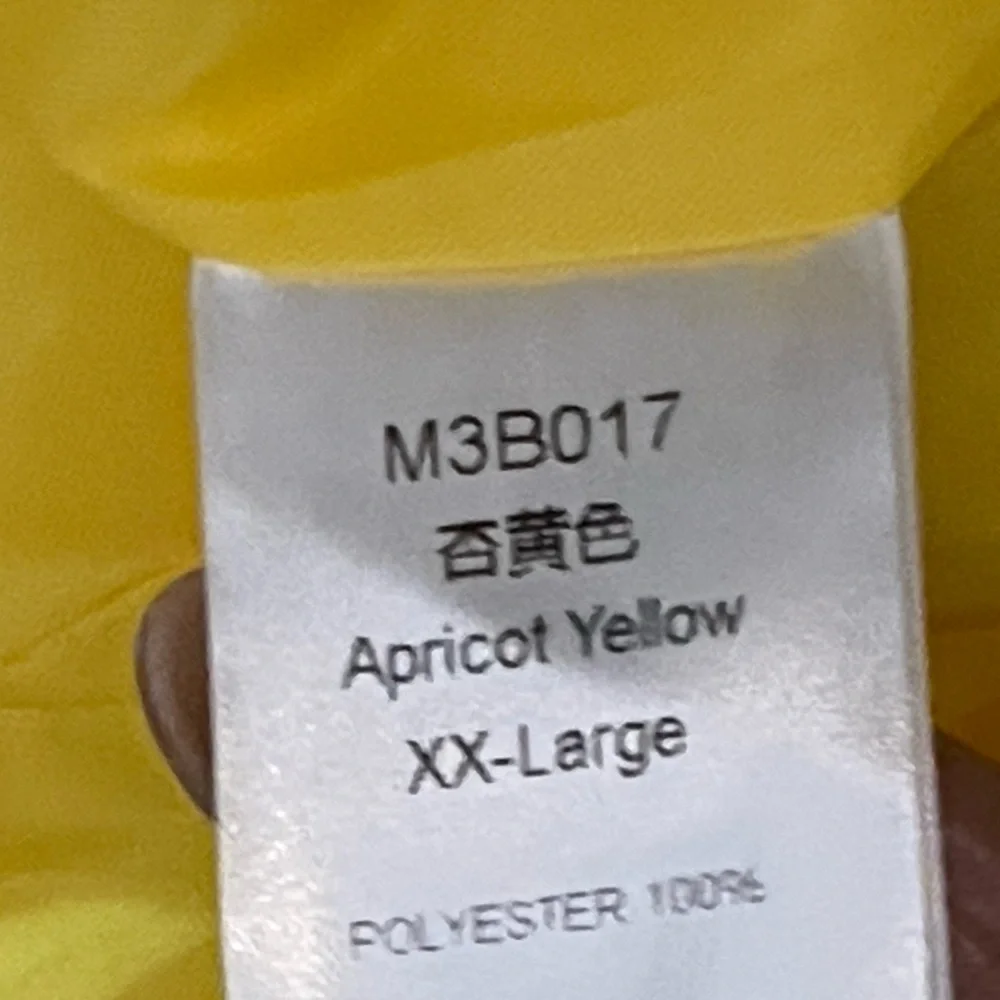 Belted Yellow Quilted Hooded Jumpsuit with Black Fur Trim - Picture 6 of 7